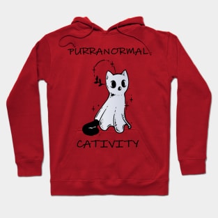 purranormal cativity halloween funny ghost cat Hoodie